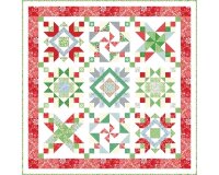 Patchworkstoff SOLSTICE, Blütenornament-Medaillons, graublau, Moda Fabrics
