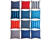 Patchworkstoff INDI IKAT, Wellenstreifen, weinrot-rot