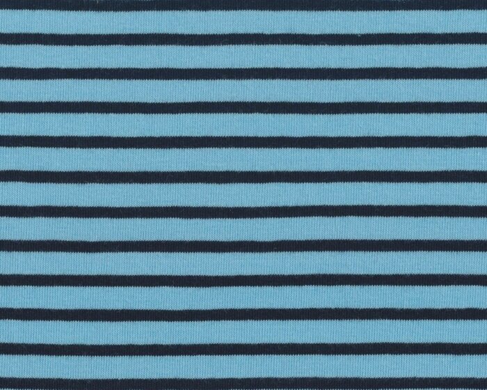 Baumwoll-Jersey CAMPAN mit Streifen, hellblau-nachtblau
