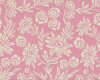 Patchworkserie "Modern Meadow" mit Skizzenblumen, gedecktes rosa
