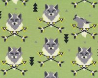 Feiner Baumwolljersey mit Elasthan LUPUS, Wölfe,...