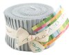 Precuts Junior Jelly Roll BELLA SOLIDS, 6 x 110 cm, 20 Streifen, hellgrau, Moda Fabrics