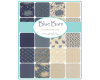 Patchworkstoff BLUE BARN, Blumen-Ranken, sandfarben-türkisgrau, Moda Fabrics