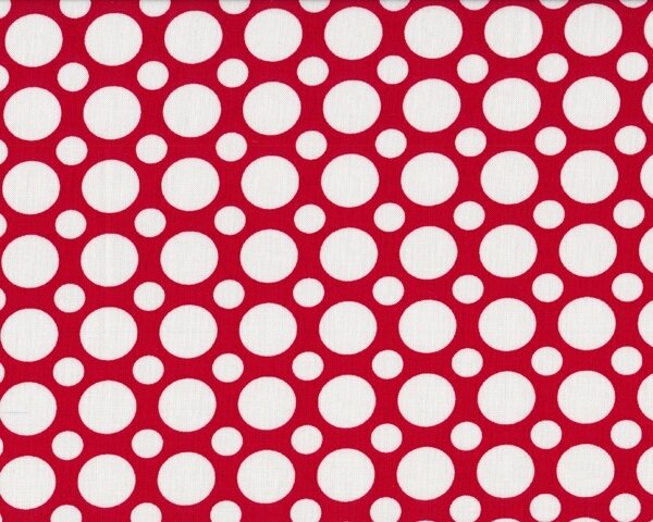Patchworkstoff SPOT ON MIX, Punkte-Design, rot-weiß