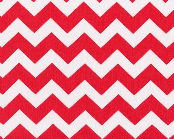 Baumwolljersey MIA, Zacken-Streifen, rot-weiß