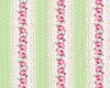 Englischer Dekostoff Clarke & Clarke "Rosetta Chloe", Rosen-Bordüren-Streifen, helles hellgrün-rosa