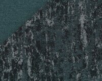 Doppelseitiger Jerseystrick TANIA, Marmorierung, schwarz-türkisgrün