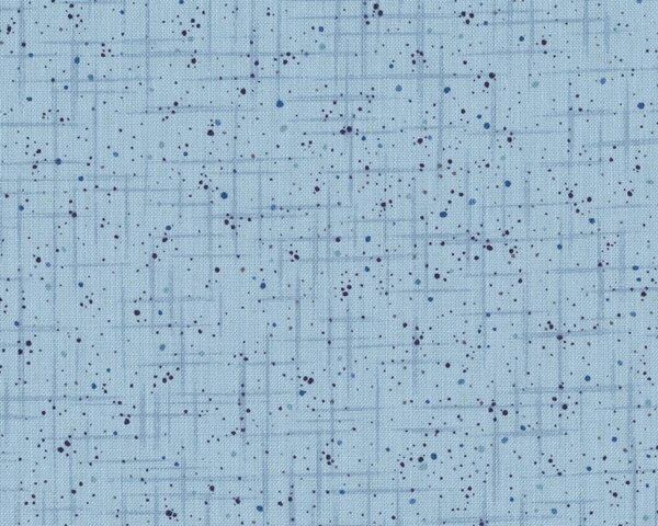 Patchworkstoff "Quilters Basic", Viereck-Stricheleien mit Pünktchen, gedecktes hellblau
