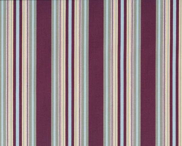 Patchworkstoff GYPSY CARAVAN mit Streifen, aubergine-lindgrün