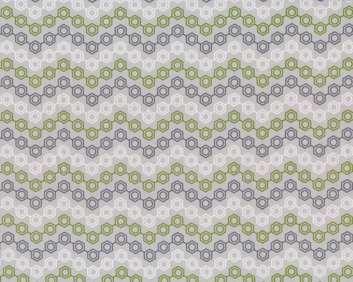 Patchworkstoff MOD GEEK, Mutterketten, hellgrau-grasgrün