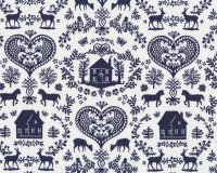 Patchworkstoff SIMPLE PLEASURES mit Häusern und...