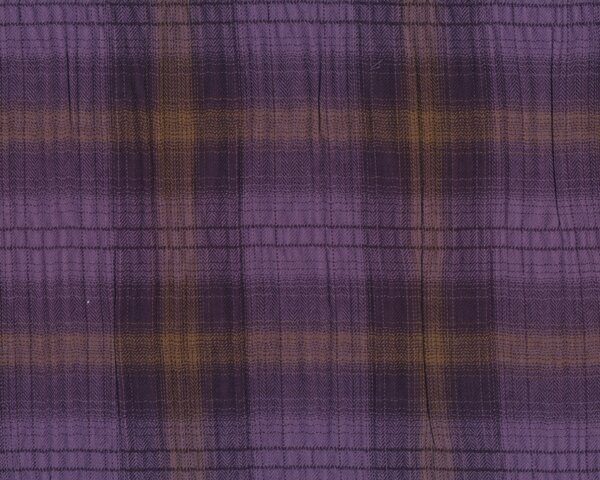 Leichtes Baumwollgewebe "Barcley", Karo-Fischgrat-Design, gecrasht, lila