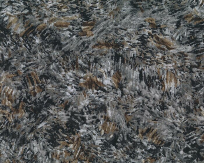 Patchworkstoff VINCENT VAN GOGH, Weizenfeld mit Raben, Getreide-Strichel, steingrau-schwarz