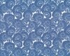 Feiner Popeline-Patchworkstoff DRIFT, Schnecken-Federn, gedecktes blau-gebrochenes weiß