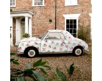 Englischer Dekostoff Clarke & Clarke "Nostalgic Ditsy Rose" mit kleinen Röschen, kräftiges rosa