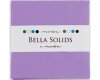 Precuts Charm Pack BELLA SOLIDS, 12,5 x 12,5 cm, 42 Quadrate, kräftiges lavendel, Moda Fabrics