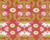 Bio Baumwolljersey GROOVY LOTUS KNIT, Ornamentblumen, terracotta-hellgrün