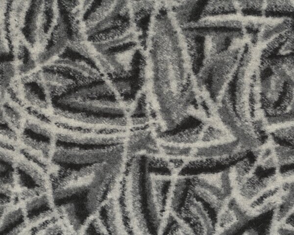 Leichter Wollstoff, Wolltuch "Pisching" mit unregelmäßigem Liniendesign, schwarz-grau