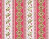 Patchworkstoff "Pillow & Maxfield" mit Blüten-Musterstreifen, kräftiges rosa-limette