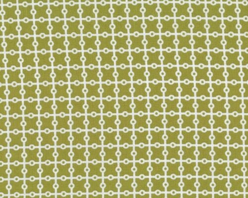 Patchworkstoff "Pillow & Maxfield" mit kleinem Ring-Karo-Muster, limette