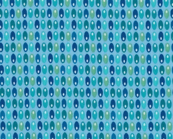 Patchworkstoff QUILTERS BASIC PERFECT, regelmäßige Mini-Ovale, himmelblau