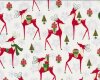 Patchworkstoff HOLIDAY FROST mit Weihnachts-Rehen, rot-weiß-grün