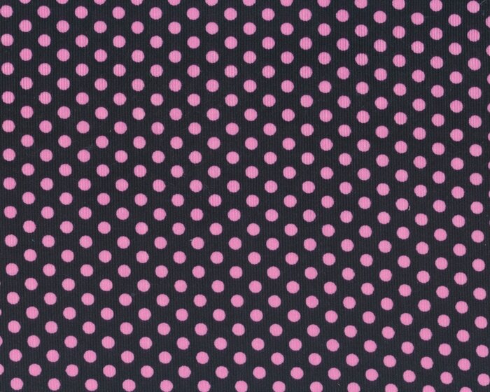 Feincord KATI SPOTS, große Punkte, anthrazit-rosa