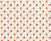 Baumwollflanell FANCY FLANELL, Quadrat-Blumen, gebrochenes weiß-orange