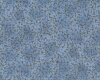Patchworkstoff "Quilters Basic", zarte Blattranken auf Batikgrund, gedecktes hellblau-ocker