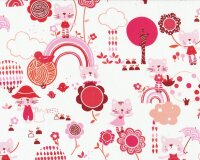 Patchworkstoff "Kitty Garden" mit Katzenkindern...