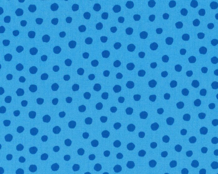 Westfalenstoff JUNGE LINIE, große Punkte, kräftiges hellblau-aquablau