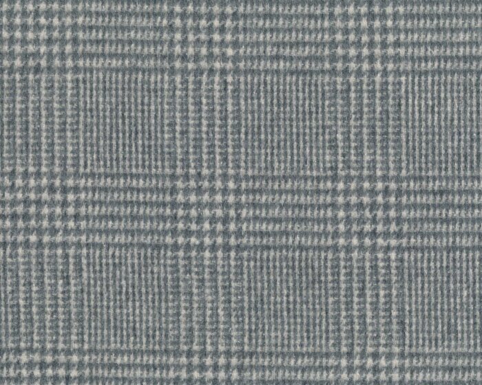 Feines italienisches Flanell-Wolltuch aus Schurwolle mit Seide CIATTO, Karo-Design, hellgrau-weiß