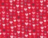 Patchworkstoff "Love, Luck & Liberty" mit gemusterten Herzen, rot-rosa