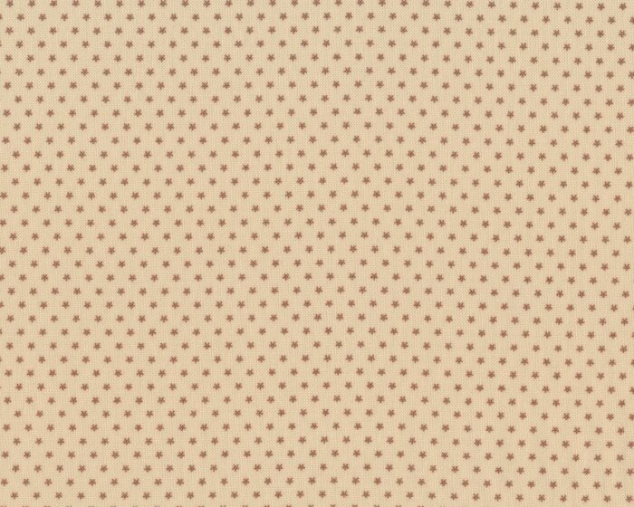 Patchworkstoff PETITE PRINTS, Mini-Sternchen, beige-schlammbraun, Moda Fabrics