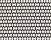 Patchworkstoff "Table Dance" mit Reihen aus eiförmigen Kreisen, schwarz