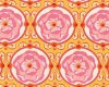 Patchworkstoff "Meadowsweet" mit Blüten-Rosetten, rosa-helles orange