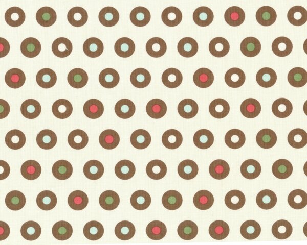 Patchworkserie DOMESTIC DIVA mit kleinen gefüllten Kreisen, cremé-braun