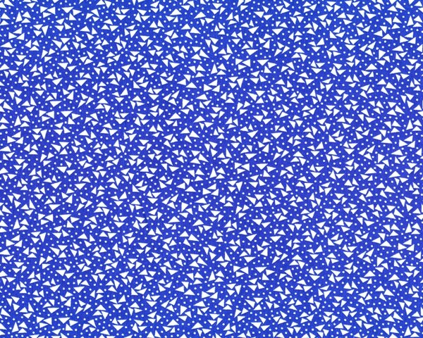 Patchworkstoff "Buttercup", Dreieck-Punkte-Muster, blau-weiß