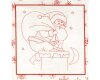 90-cm-Rapport Patchworkstoff LENA, Kinder im Winter, weiß-rot