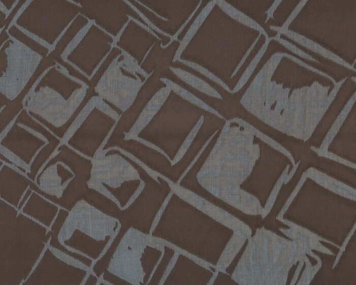 Feiner italienischer Viskosestoff mit Seide GLACE DEVO, unregelmäßig Rauten, braun