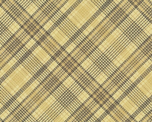 Patchworkstoff "Country Quilt" mit Rautenmuster, pastellgelb-schwarz