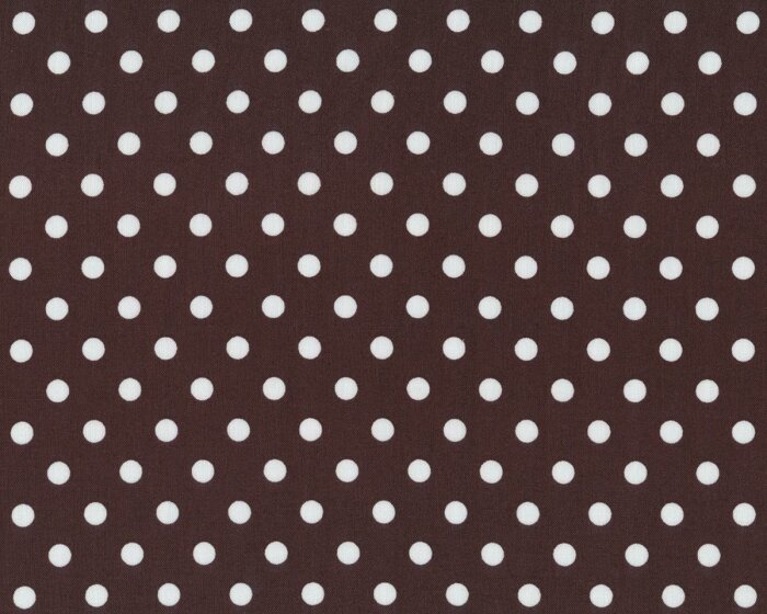 Baumwollstoff DOTTO, größere regelmäßige Punkte, braun