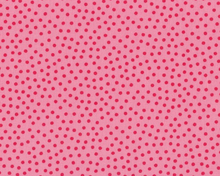 Westfalenstoff JUNGE LINIE, kleine Punkte, rosa-rot