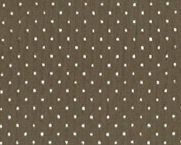Reinleinen "Lingreen" mit Quadrat-Lochmuster, dunkles olive