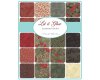 Metallic-Patchworkstoff LET IT GLOW, große Weihnachtsstern-Blüten und Ilex, grüngrau-dunkelrot-gold, Moda Fabrics