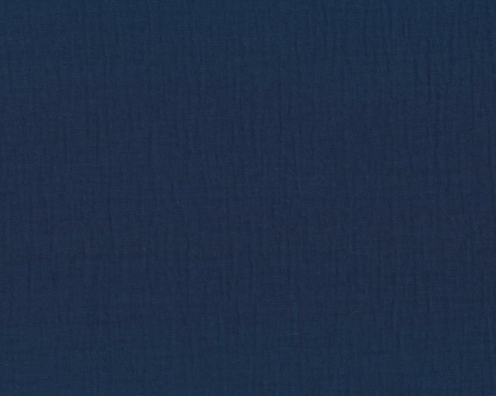 Edler Cloqué, Baumwoll-Blasen-Kreppgewebe aus Italien, gedecktes blau