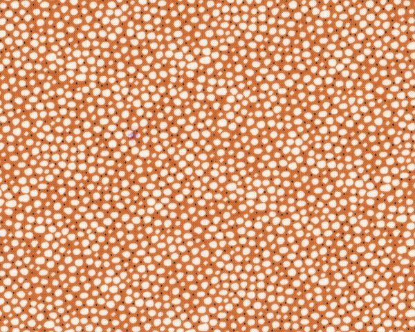 Patchworkstoff "Gail" mit unregelmäßigen, kleinen Punkten, gedecktes orange