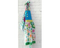 Patchworkstoff CREAM & SUGAR, Teebeutel, gedecktes orange-weiß