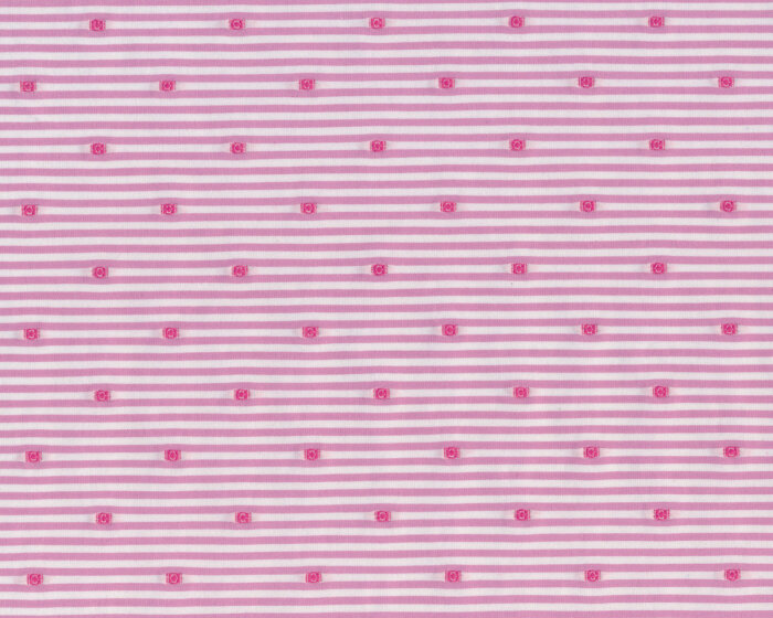 Baumwoll-Stretch CAMISETINA, Streifen mit Punkten, rosa
