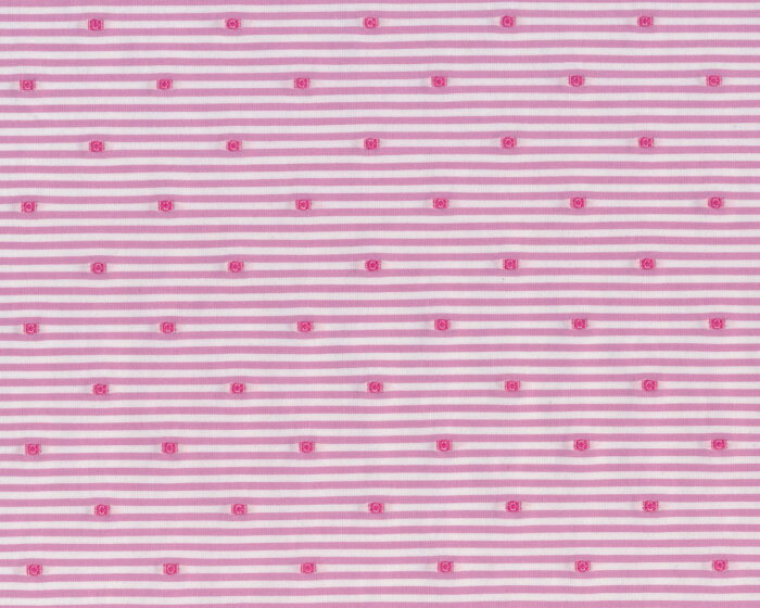 Baumwoll-Stretch CAMISETINA, Streifen mit Punkten, rosa